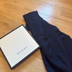 Gucci Midnight navy wool scarf